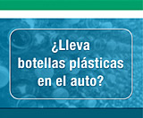 Botellas pl&aacute;sticas en el autom&oacute;vil